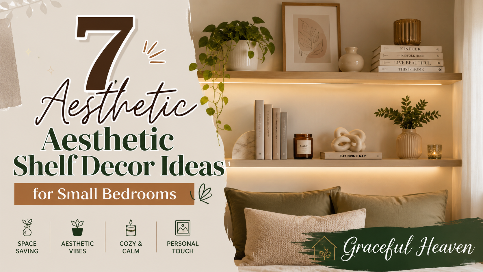 7 Aesthetic Shelf Decor Ideas for Small Bedrooms