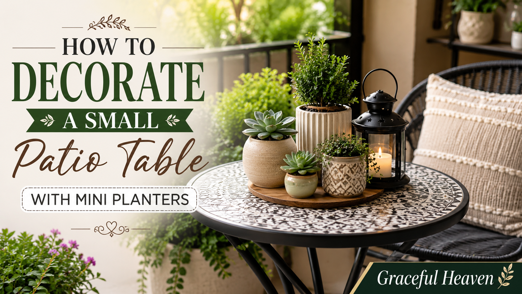 How to Decorate a Small Patio Table With Mini Planters