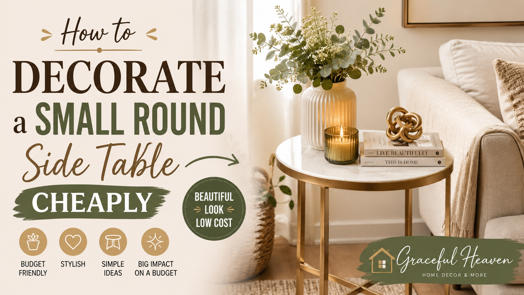How to Decorate a Small Round Side Table Cheaply