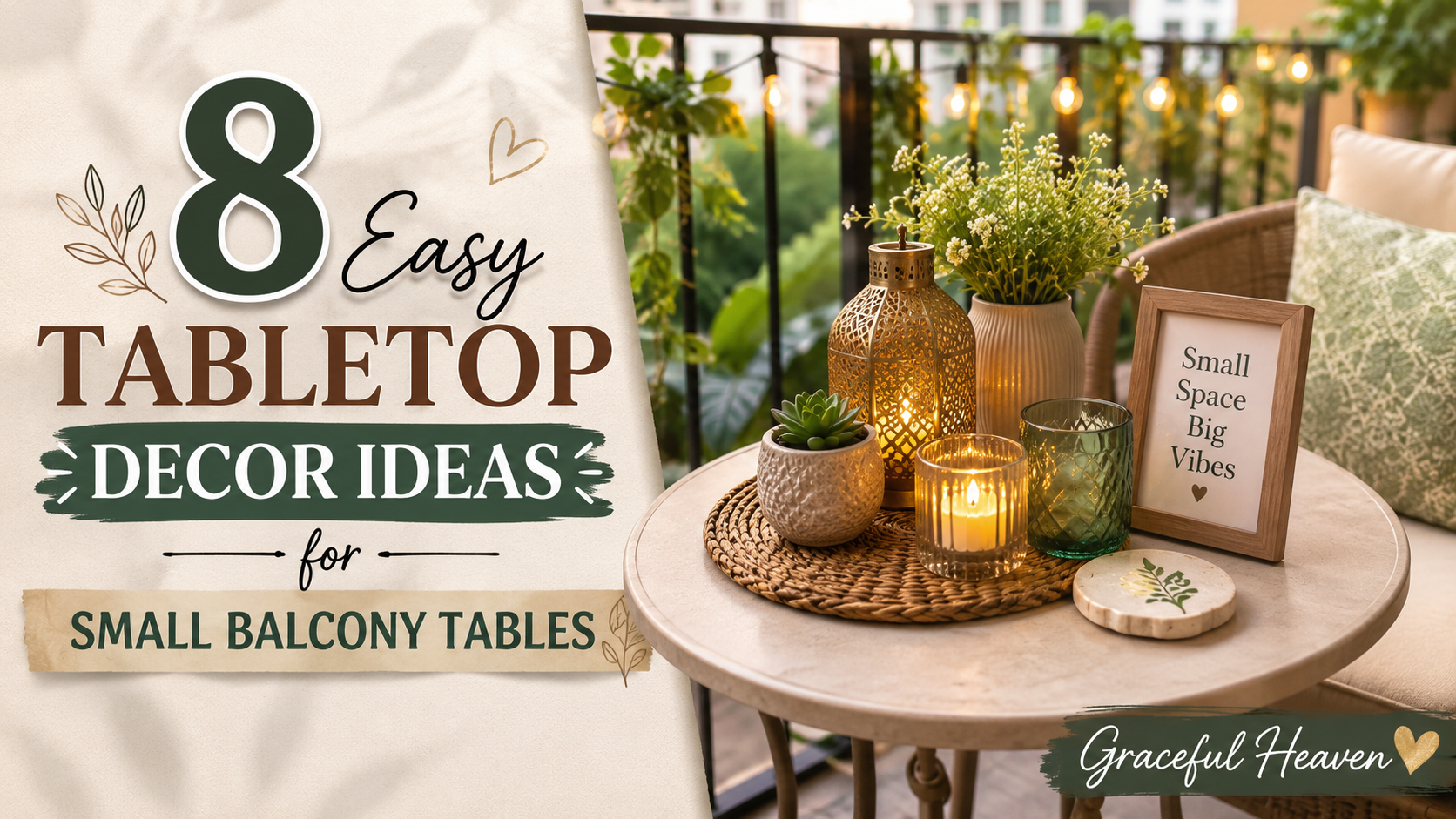 8 Easy Tabletop Decor Ideas for Small Balcony Tables