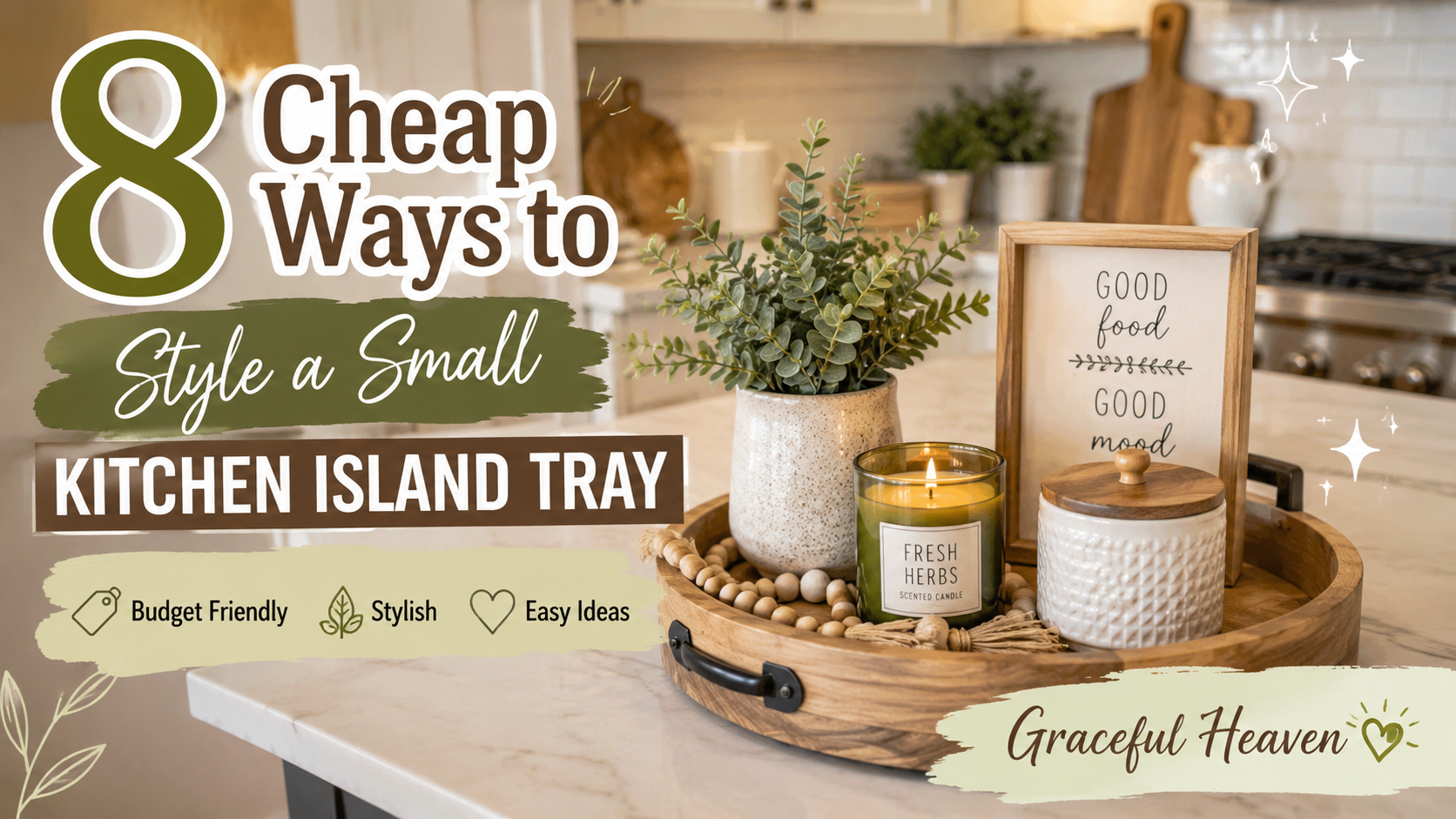 8 Cheap Ways to Style a Small Kitchen Island Tray