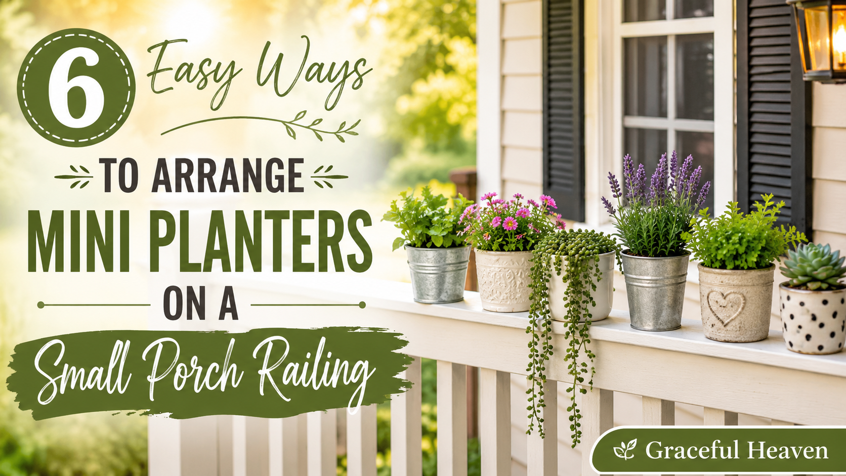 6 Easy Ways to Arrange Mini Planters on a Small Porch Railing 🌿