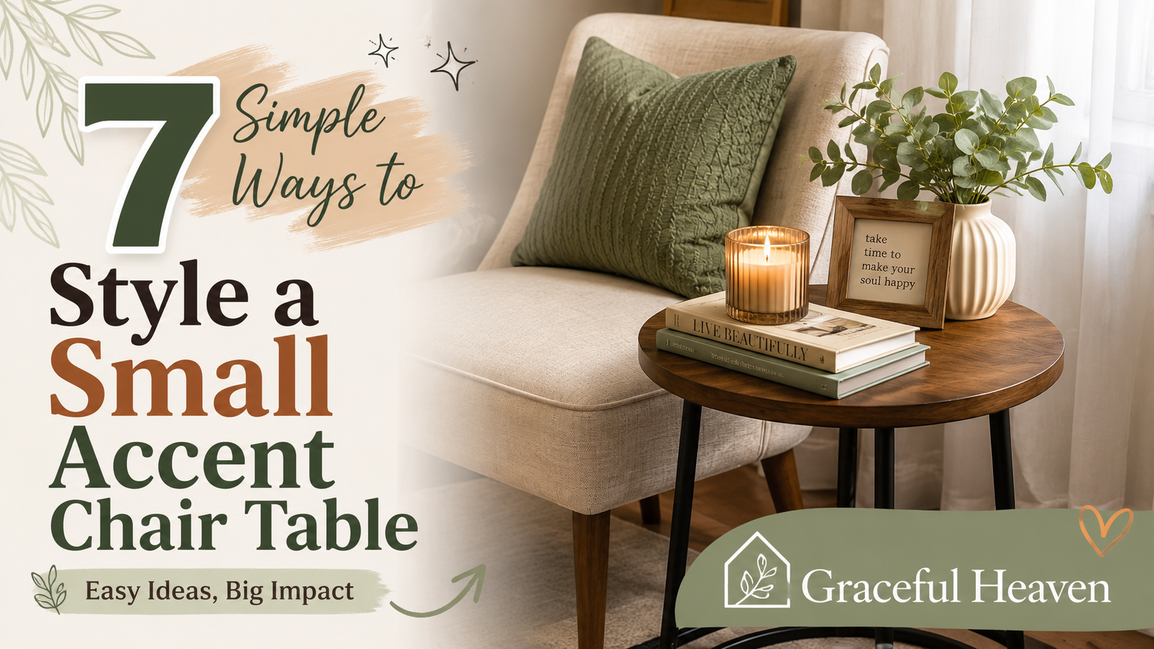 7 Simple Ways to Style a Small Accent Chair Table