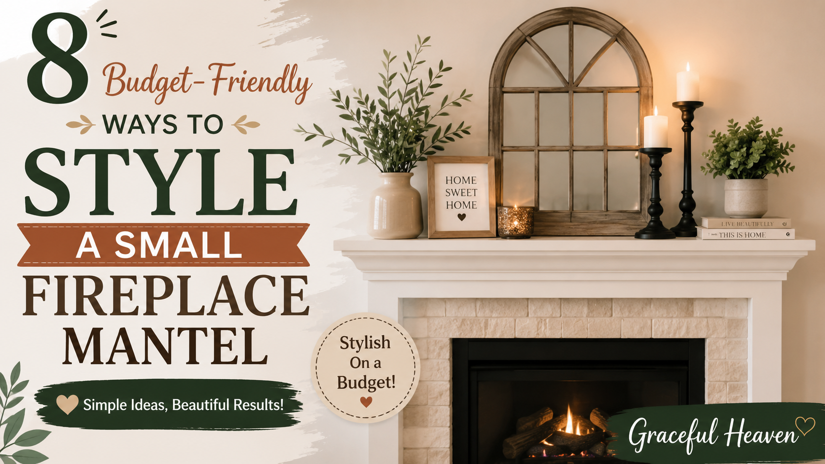 8 Budget-Friendly Ways to Style a Small Fireplace Mantel