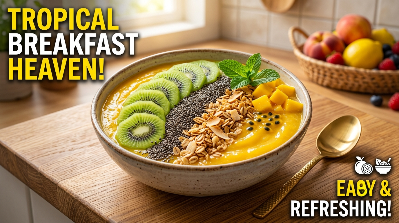 10 Tropical Fruit Smoothie Bowls for Breakfast