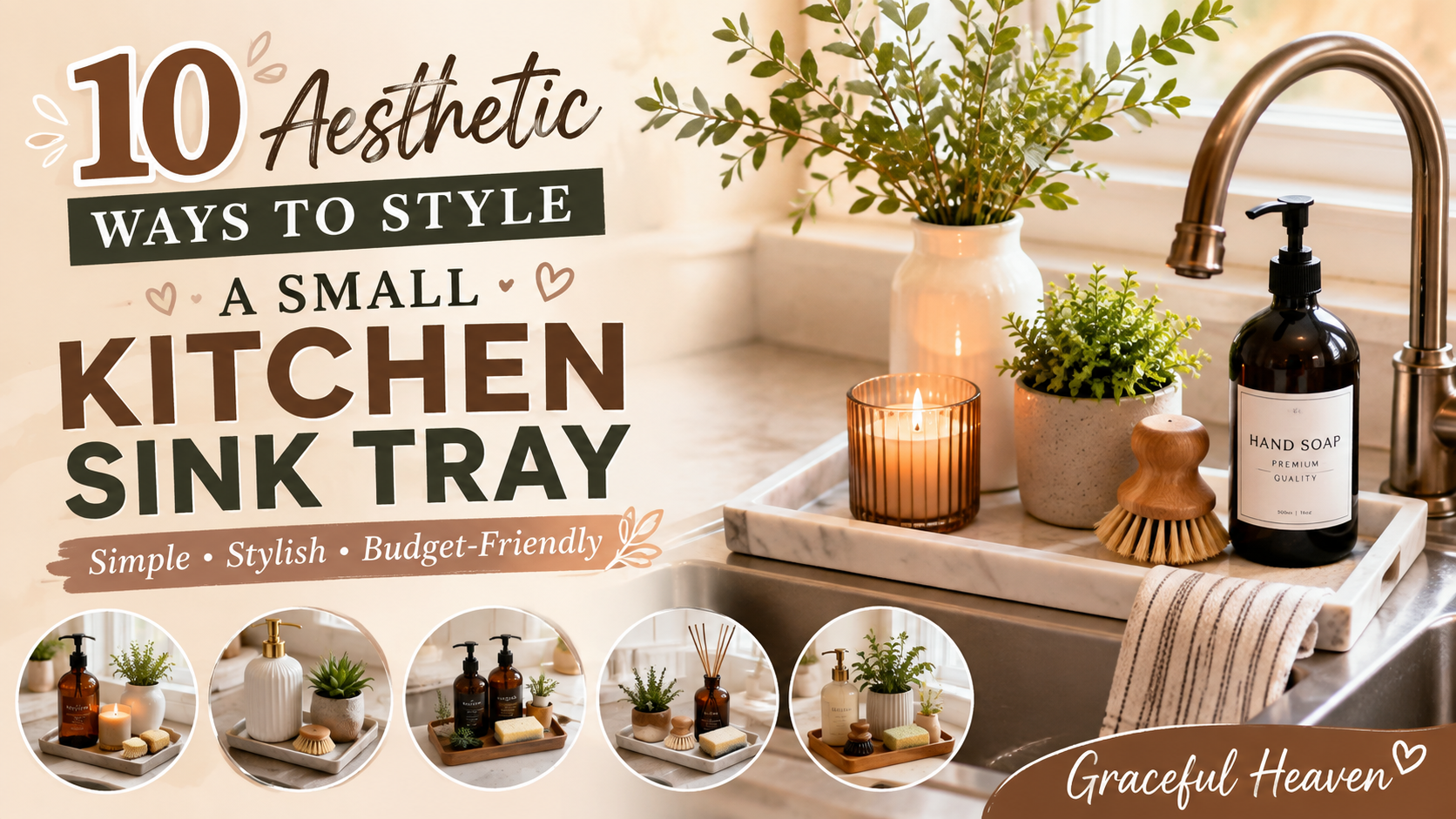 10 Aesthetic Ways to Style a Small Kitchen Sink Tray