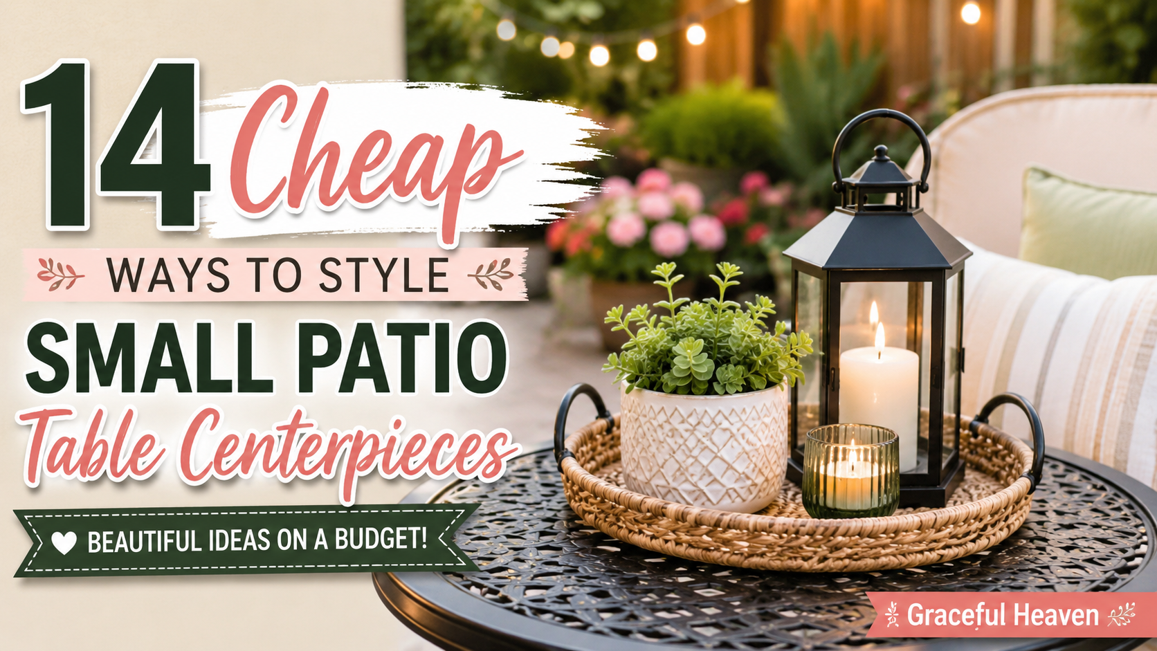 14 Cheap Ways to Style Small Patio Table Centerpieces