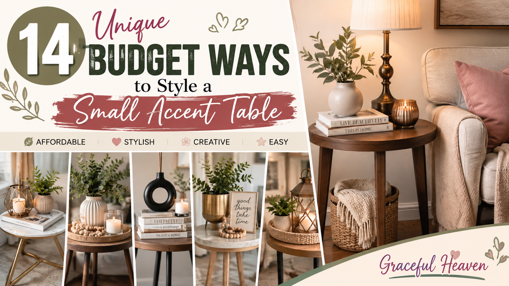 14 Unique Budget Ways to Style a Small Accent Table