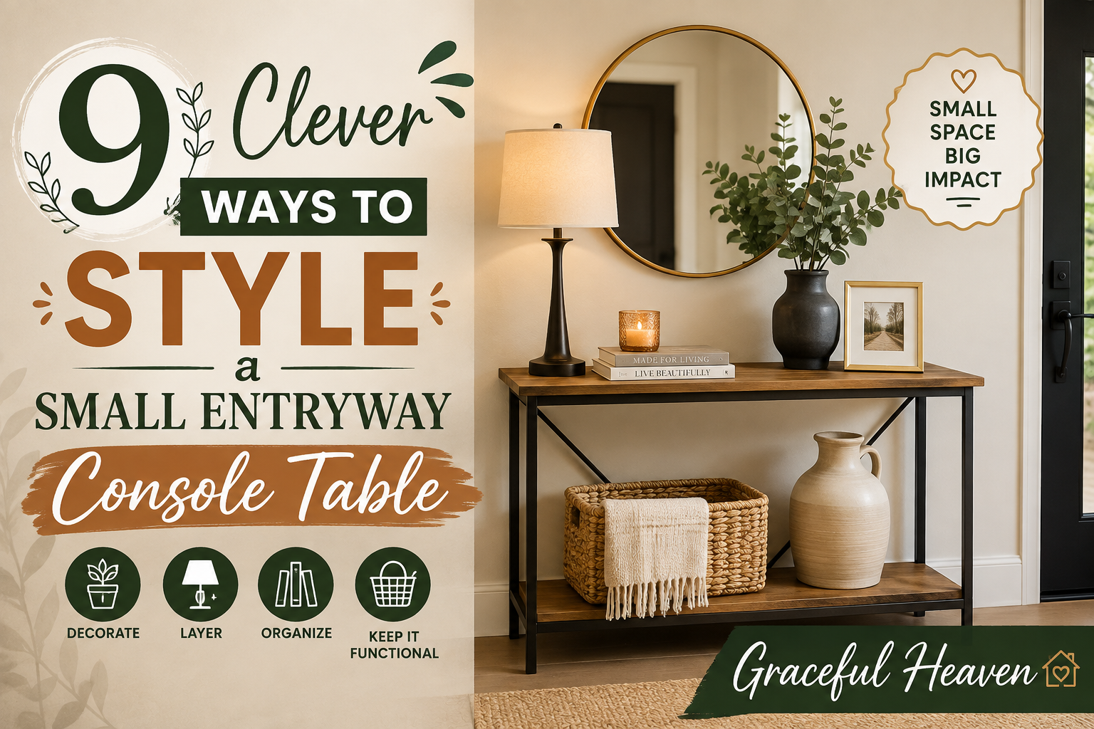 9 Clever Ways to Style a Small Entryway Console Table