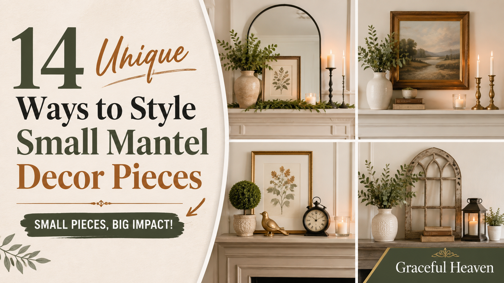 14 Unique Ways to Style Small Mantel Decor Pieces
