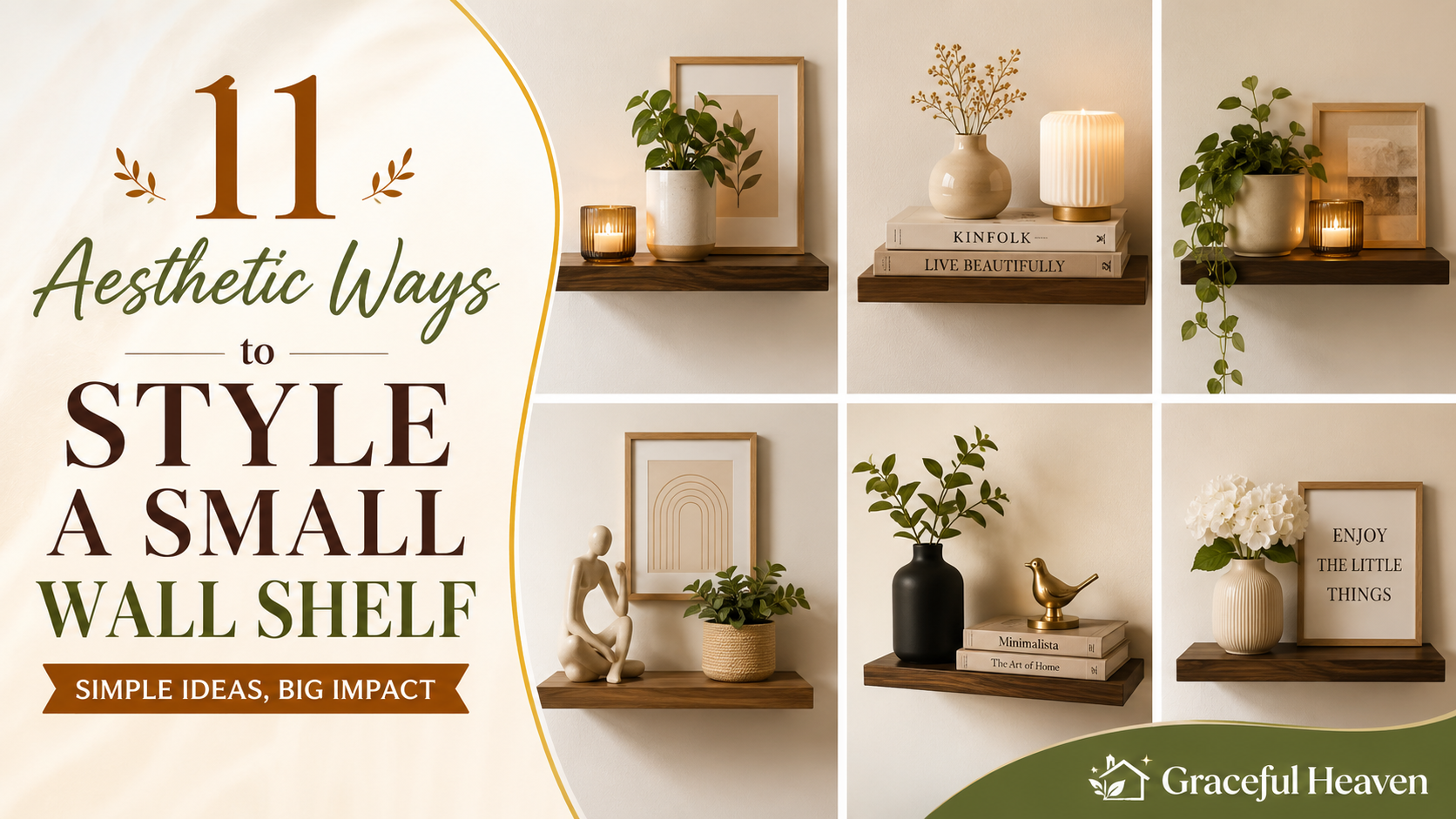 11 Aesthetic Ways to Style a Small Wall Shelf